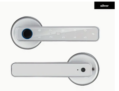 Safe Living Smart Door Lock - Silver, Round