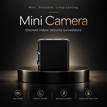 Discreet mini camera for indoor security surveillance