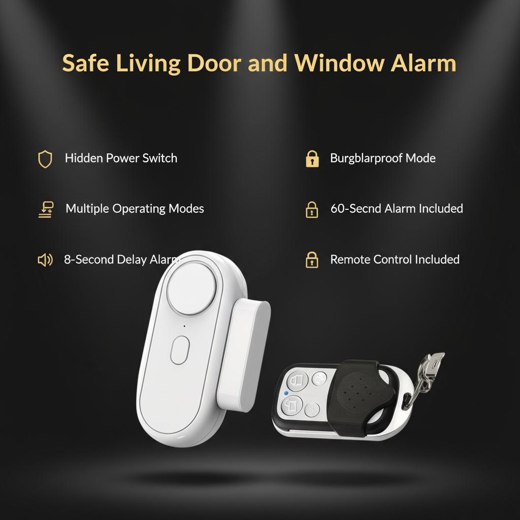 Door & Window Alarm Features Infographic
